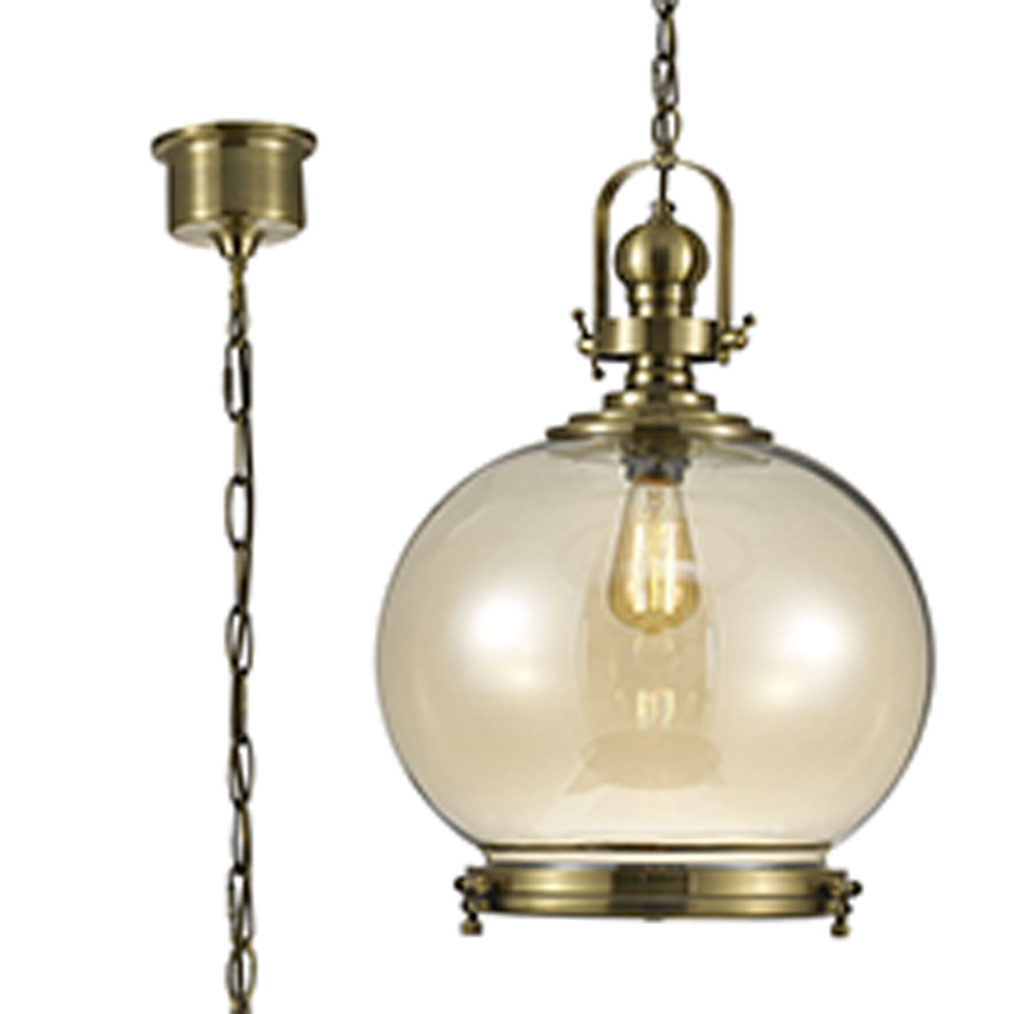 IL31598  Riley Glass Pendant 1 Light